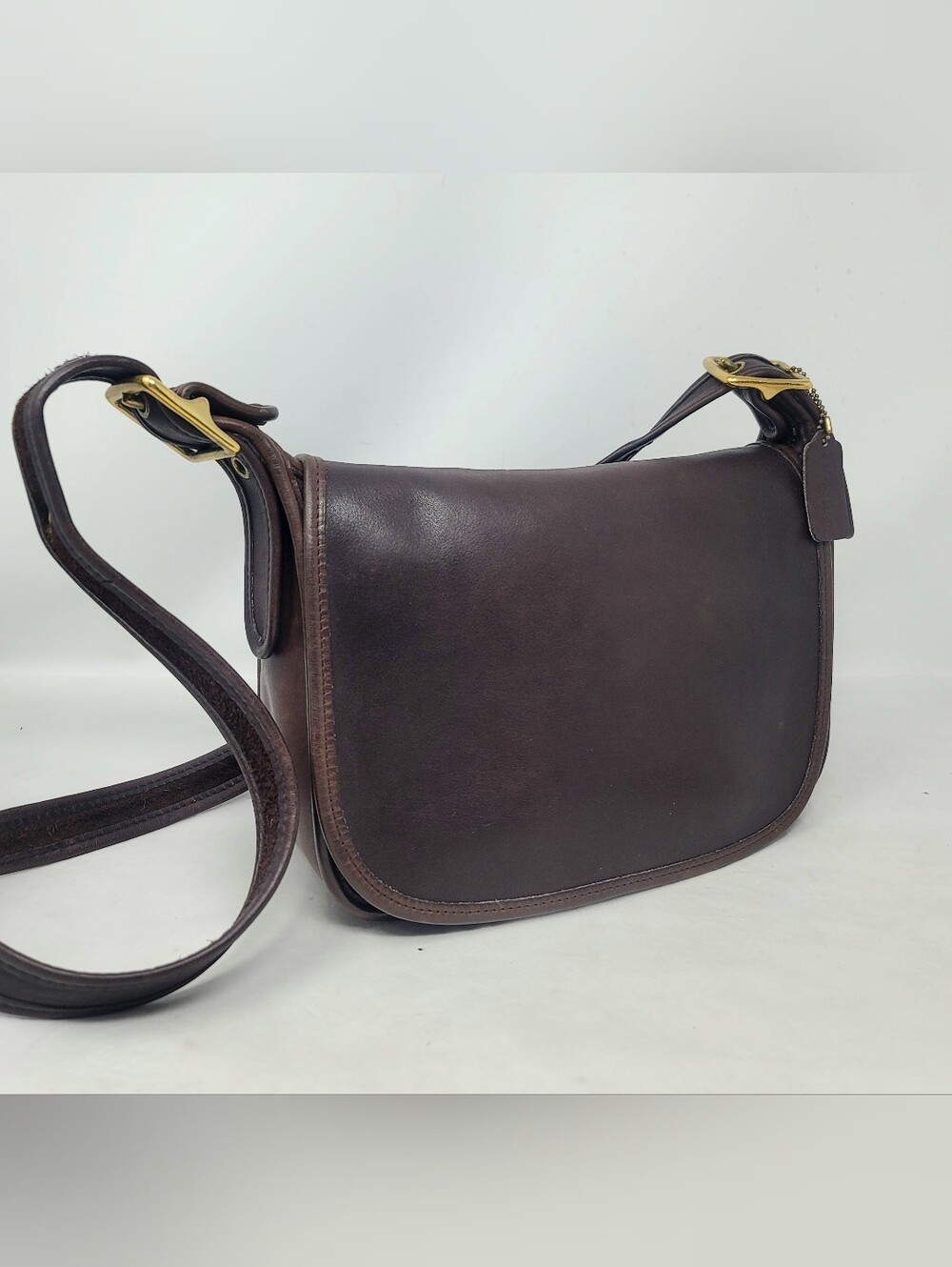 Authentic Coach Patricia's Legacy 9951 USA Dark Brown Leather Crossbody Bag VTG
